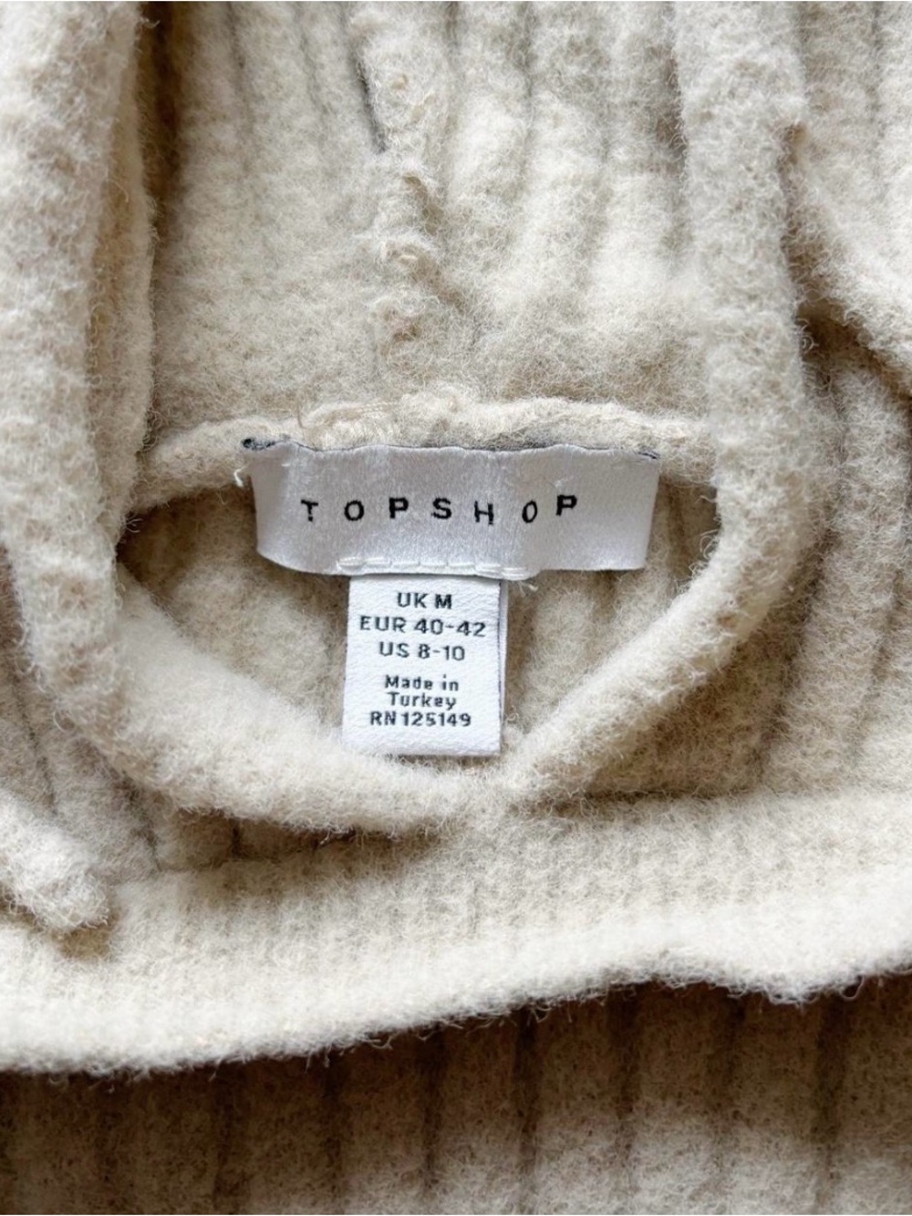 Topshop Ribbed Hooded Sweater - Picture 2 of 2